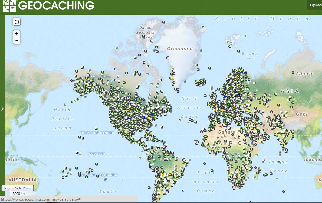 geocaching map